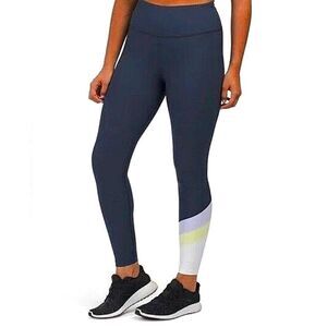 NWT Peloton Women's Navy White High Rise Colorblock Legging Size S